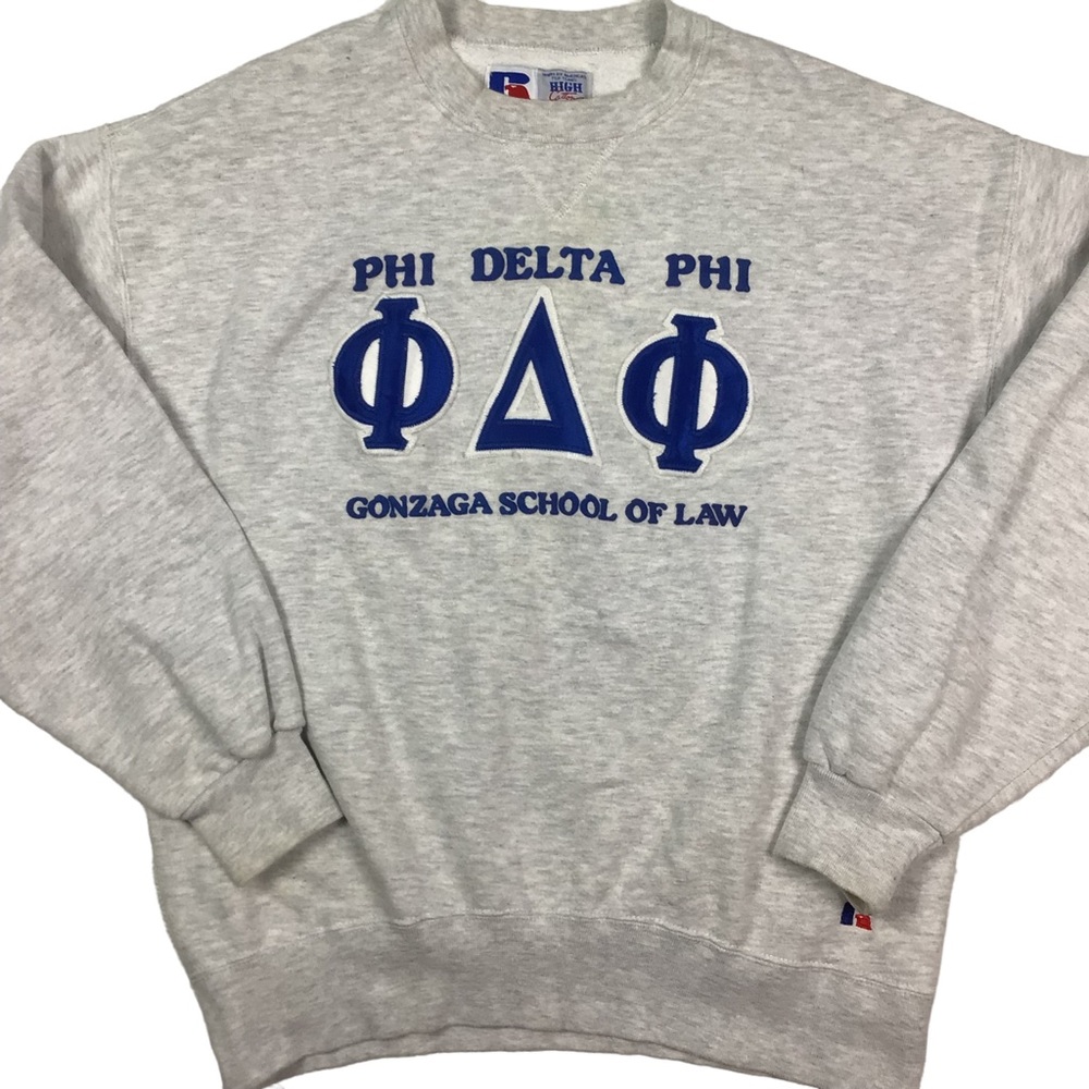 Vintage 90s Phi Delta Phi Gonzaga Law crewneck